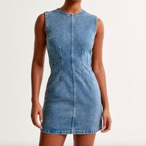 Shell Denim Mini Dress - Abercrombie & Fitch - M